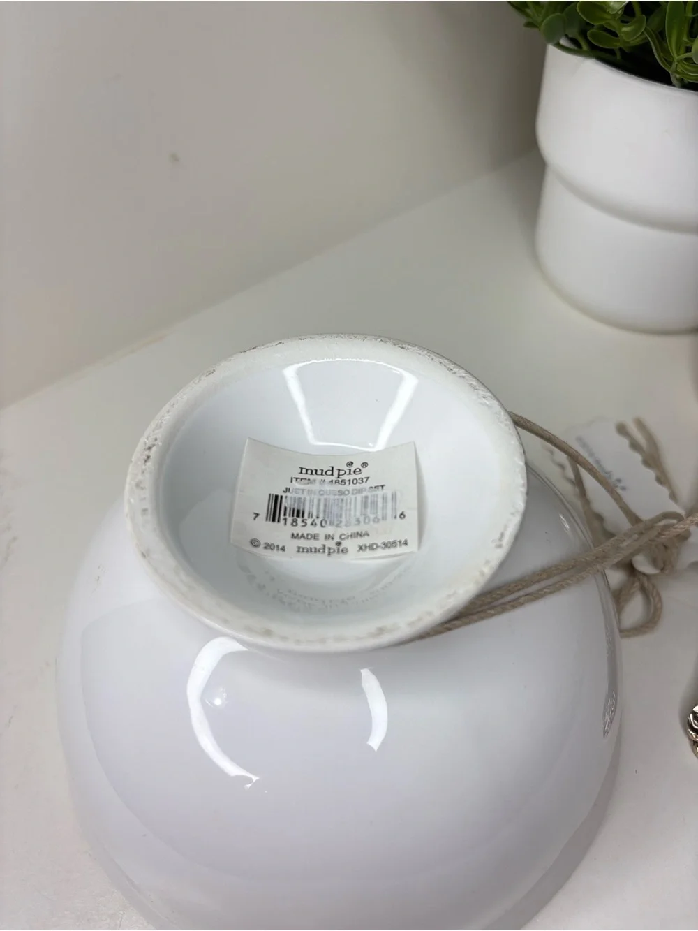 Mud Pie ‘Just In Queso’ Ceramic Dip Bowl Set with ‘So Cheesy’ Spoon